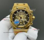 HBF Audemars Piguet Royal Oak Chronograph Smoked Yellow Gold Dial Replica Watch 